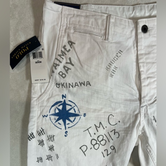 Deadstock NWT Polo Ralph Lauren 32W GI Pant Limited Run Army Pinup Graphic Print - Picture 3 of 16